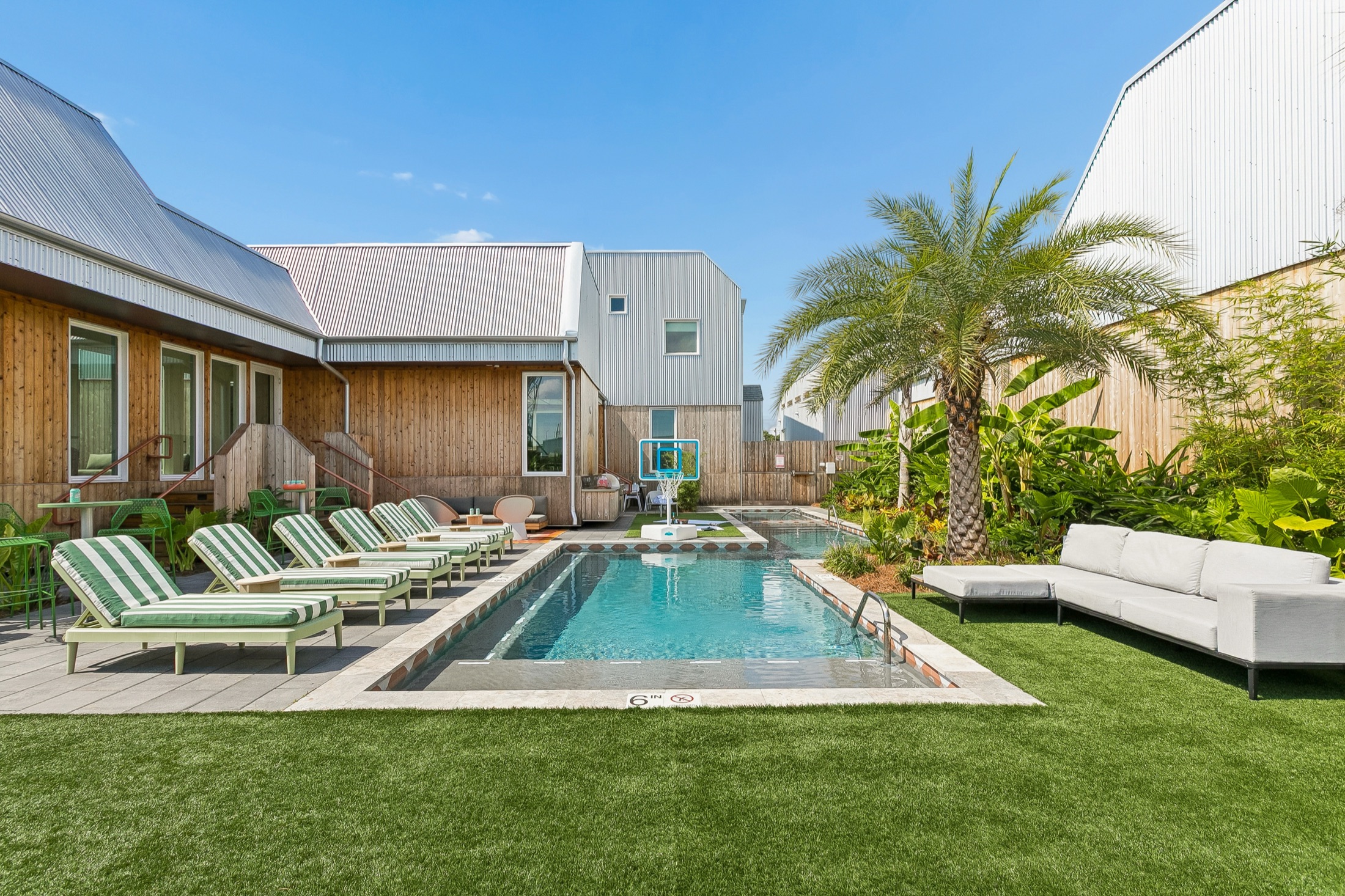 Every villa has its own private heated pool